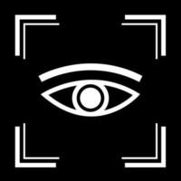 oog logo. eenvoudig ontwerp met wit logo op zwarte achtergrond vector