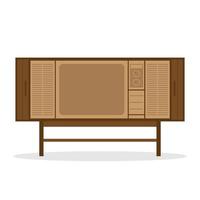 oude televisie. televisie gebruikt in de jaren vijftig vector