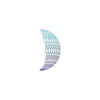 3D digitale wereldbol logo ontwerp. pictogram vectorillustratie. dit logo is geschikt voor wereldwijde bedrijfswereldtechnologieën en media- en publiciteitsbureaus vector