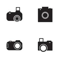 camera pictogram vector logo. fotografie pictogrammen instellen. beveiligingscamera icoon. foto- en videopictogram