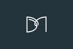 eenvoudig dm-logo ontwerp vector
