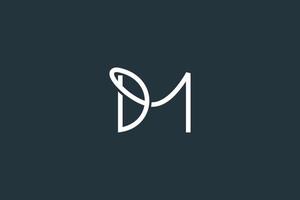 eenvoudige letter dm logo monogram vector