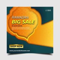 ramadan verkoop sociale media sjabloon. ramadan super sale, mega sale en big sale vector