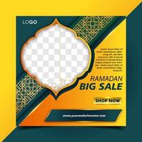 ramadan verkoop sociale media sjabloon. ramadan super sale, mega sale en big sale vector