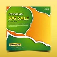 ramadan verkoop sociale media sjabloon. ramadan super sale, mega sale en big sale vector