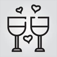 geïsoleerd glas toast overzicht pictogram onbeperkt schaalbare vectorafbeeldingen vector