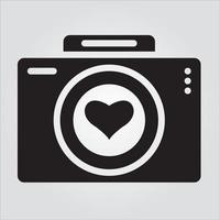 geïsoleerde fotografie van liefde glyph pictogram onbeperkt schaalbare vectorafbeeldingen vector