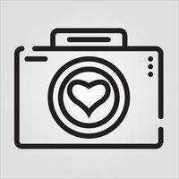 geïsoleerde fotografie van liefde schets pictogram onbeperkt schaalbare vectorafbeeldingen vector