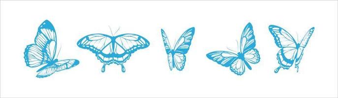 verzameling van vlinders vector