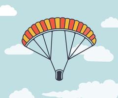 paragliding vector icon
