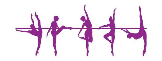ballet dansen silhouetten vector eps 10