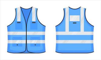 veiligheid reflecterend vest teken vlakke stijl vector illustratie ontwerpset.