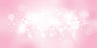 abstracte roze bokehlichten met hartenachtergrond met exemplaarruimte vectorillustratie vector