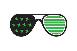 st. patrick's day-bril, shamrock vector