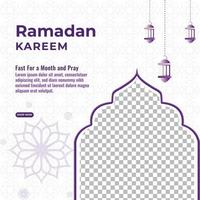 ramadan kareem social media post en creatieve aanbieding verkoop vector