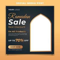 ramadan kareem social media post en creatieve aanbieding verkoop vector