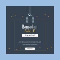 ramadan kareem social media post en creatieve aanbieding verkoop vector