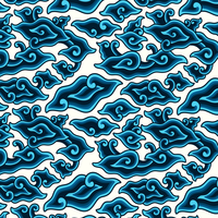 Megamendung Batik naadloze patroon achtergrond vector