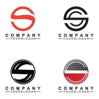 letter s cirkel logo vector ontwerpsjabloon