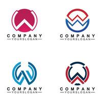 w brief logo sjabloon vector illustratie ontwerp