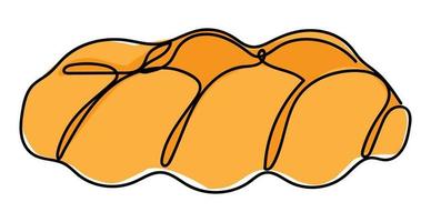 doorlopende lijn brood. vector lijntekeningen. bakkerijproduct voor logo, verpakkingsontwerp, icoon