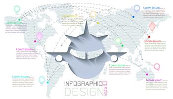 Infographic op wereldkaarten communicatie vector