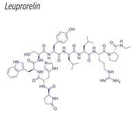 vector skeletformule van leuproreline. drug chemische molecuul.