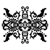 decoratief vectorornament in oosterse stijl. zwart en wit. voor stencil tattoo inlegwerk lasersnijden en afdrukken. vector