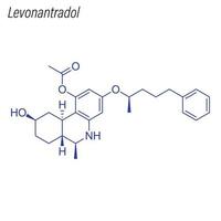 vector skeletformule van levonantradol. medicijn chemisch molecuul