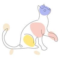 schets kat tekening vector
