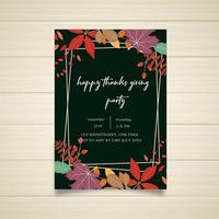 Happy Thanksgiving Party posterontwerp vector