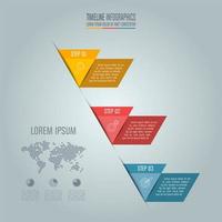 Bedrijfsconcept met 3 opties, stappen of processen. vector