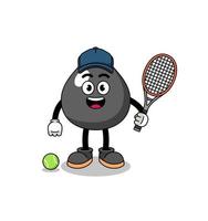 olie illustratie als een tennisser vector