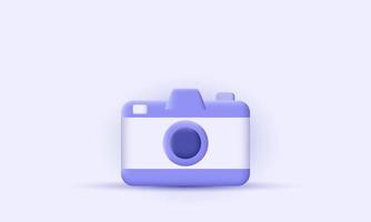 foto camera lens knop vector pictogram 3D-realistisch