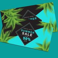 Zomer verkoop korting Flyer Poster vector