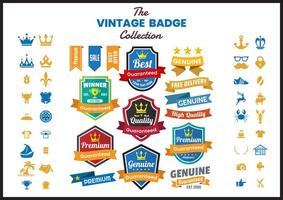 Vintage badge-collectie vector