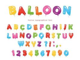 Ballon kleurrijk lettertype vector