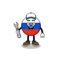 rusland vlag illustratie cartoon als monteur vector