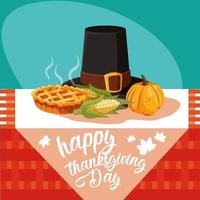 pelgrim hoed van thanksgiving day vector