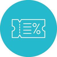 kortingsbon lijn cirkel achtergrond icoon vector