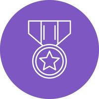leger medaille lijn icoon vector