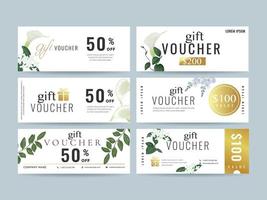 Cadeaubon Coupon sjabloon collectie vector