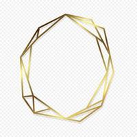 Gouden geometrisch frame vector