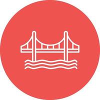 golden gate bridge lijn icoon vector