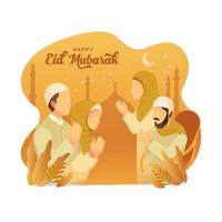 eid mubarak wenskaart vector