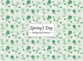 Lente patroon groene kleur vector