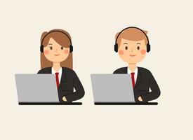 callcenter en klantenservice karakter vector