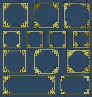 Verzameling van Chinese stijl randen en frame vector