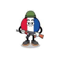 cartoon van frankrijk vlag soldaat vector