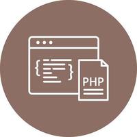 php codering lijn cirkel achtergrond icoon vector